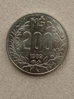 Uruguay, 200 nuevo pesos 1989, Ophalen of Verzenden, Zuid-Amerika, Losse munt