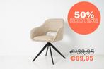 Eetkamerstoel Jordan - Beige grof geweven stof, Huis en Inrichting, Stoelen, Info@vansoestliving.nl, Overige kleuren, Nieuw, Van Soest Living