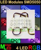 LED RGB module SMD 5050 - 4 LED - IP54 - 5 stuks, Nieuw, LEDverlichting, Ophalen of Verzenden, LEDmodule