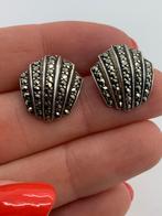 V508 Prachtige zilveren oorbellen markasiet, Sieraden, Tassen en Uiterlijk, Oorbellen, Ophalen of Verzenden, X, Met edelsteen