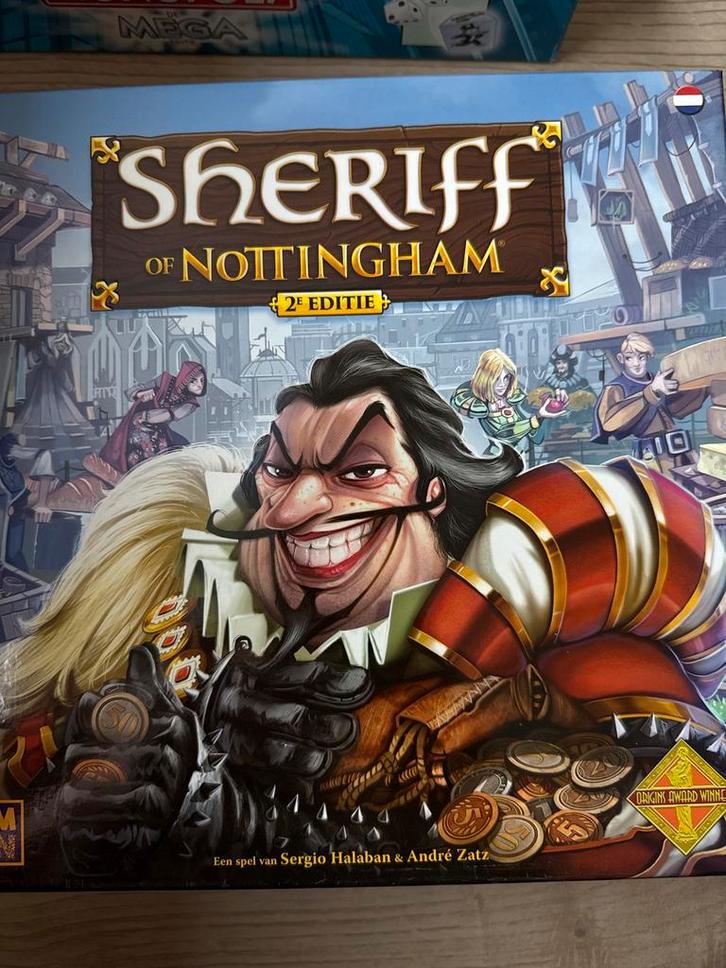 Sheriff of Nottingham 2e editie - Bluffen en Bieden!, Hobby en Vrije tijd, Gezelschapsspellen | Bordspellen, Zo goed als nieuw