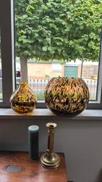 Cheetah vaas 2 stuks, Huis en Inrichting, Woonaccessoires | Vazen, Ophalen, Zo goed als nieuw, Glas, Minder dan 50 cm