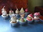 13 theelichtjes kerst & herfst figuren hert uil engel bal, Diversen, Kerst, Ophalen of Verzenden, Zo goed als nieuw
