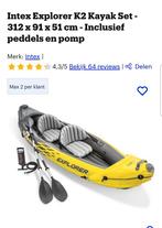 Opblaasbare Kajak Intex Explorer K2 - Zo Goed Als Nieuw!, Watersport en Boten, Kano's, Ophalen of Verzenden