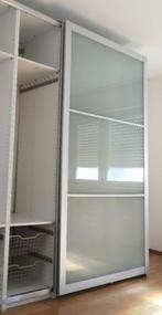 Ikea pax schuifdeuren lyngdal aluminium / melkglas, Huis en Inrichting, Kasten | Kledingkasten, Ophalen, 200 cm of meer, Zo goed als nieuw