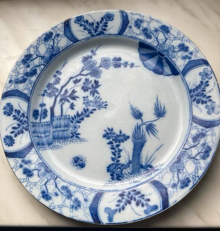 Antiek Creil & Montereau Bord - Chinoiserie Decor, Antiek en Kunst, Antiek | Schalen, Ophalen of Verzenden