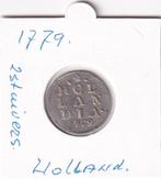 2 stuiver 1779 Holland Nederland., Zilver, Overige waardes, Ophalen of Verzenden, Vóór koninkrijk