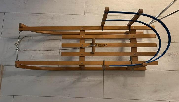 Res Rodel Davos slee met zitje, Kinderen en Baby's, Speelgoed | Buiten | Sleeën, Zo goed als nieuw, Hout, Rugleuning, Ophalen