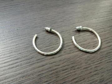 Ronde oorbellen met glitters, kerst, feestelijk, cirkel beschikbaar voor biedingen