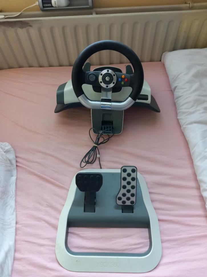 Microsoft Xbox 360 Wireless Racing Stuur V2, Spelcomputers en Games, Spelcomputers | Xbox | Accessoires, Gebruikt, Xbox 360, Stuurtje of Sportattribuut
