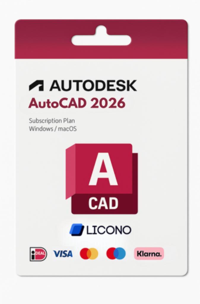 Autodesk AutoCAD 2026 - Eigen Account, Computers en Software, Ontwerp- en Bewerkingssoftware, Nieuw, MacOS, Windows, Ophalen