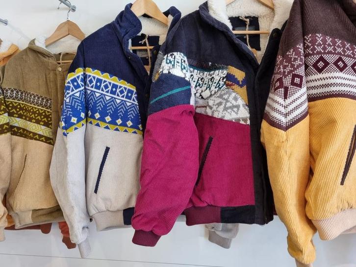 Remake Unieke Aztec  bomber jassen, Kleding | Heren, Jassen | Zomer, Nieuw, Overige maten, Overige kleuren, Ophalen of Verzenden