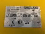 ⚽ Ticket CL Auxerre - Ajax 1996/1997 ⚽, Ophalen of Verzenden, Zo goed als nieuw, Ajax, Overige typen
