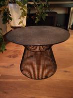 Ronde salontafel met natuurstenen blad, Gebruikt, Overige materialen, Rond, Minder dan 50 cm