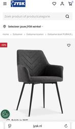 Eetkamerstoelen Jysk Purhus, Huis en Inrichting, Ophalen, Zwart, Zo goed als nieuw, Stof