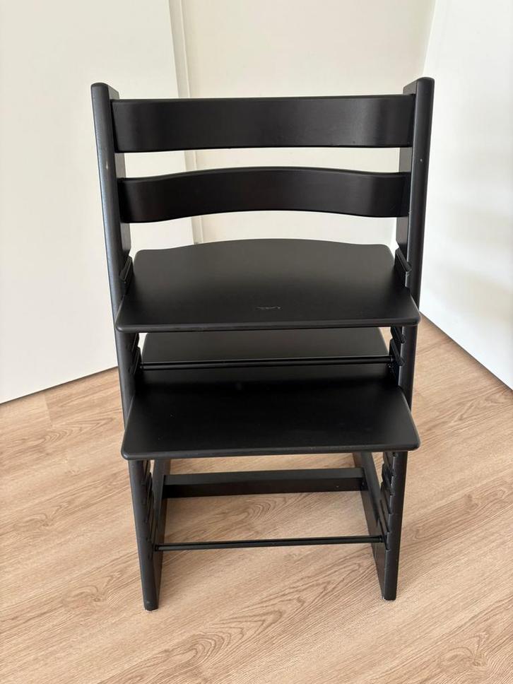 Stokke Tripp Trapp Zwart, Kinderen en Baby's, Kinderstoelen, Zo goed als nieuw, Meegroeistoel, Ophalen
