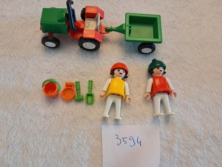 Playmobil 3594 Kinderen met tractor en aanhanger, Kinderen en Baby's, Speelgoed | Playmobil, Gebruikt, Complete set, Ophalen of Verzenden