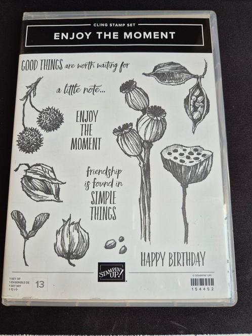 Stampin Up stempelset Enjoy the Moment, Hobby en Vrije tijd, Stempelen, Zo goed als nieuw, Overige typen, Ophalen of Verzenden