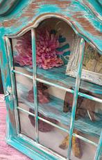 Shabby/Beachlook/Vitrinekastje/Kastje/Hangkastje, Ophalen of Verzenden