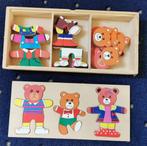 96 .. beertjes aankleden, Kinderen en Baby's, Speelgoed | Houten speelgoed, Ophalen of Verzenden, Zo goed als nieuw