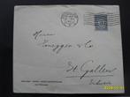 Enveloppe naar St. Gallen met NVPH 109 uit 1921, Ophalen, Envelop