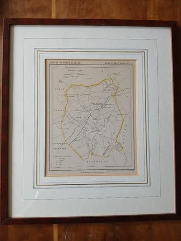 Oud-handgekleurde lithografie van Veldhoven beschikbaar voor biedingen