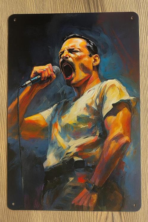 Wandbord Freddie Mercury, Verzamelen, Muziek, Artiesten en Beroemdheden, Nieuw, Poster, Artwork of Schilderij, Ophalen of Verzenden