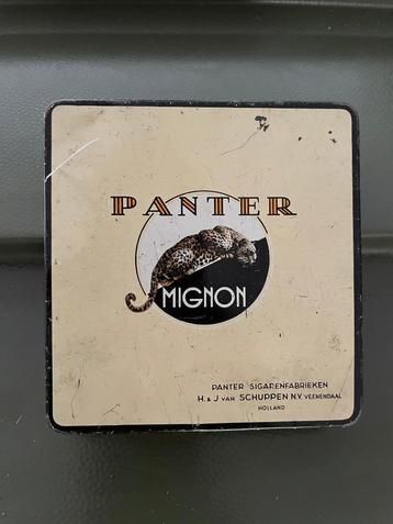 Vintage Panter Mignon Sigarenblikje beschikbaar voor biedingen
