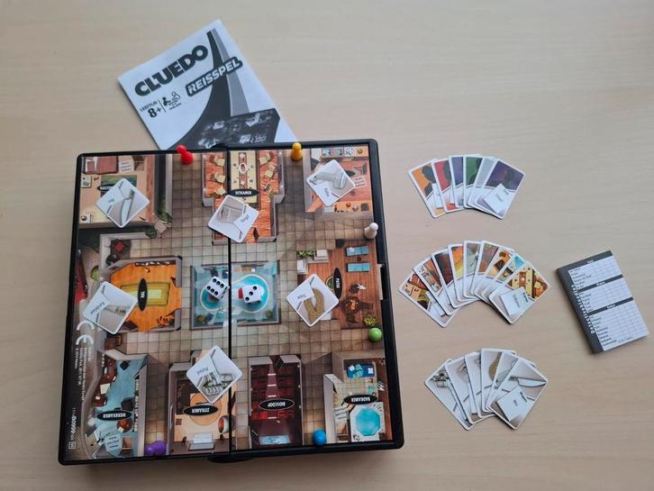 Cluedo Reisspel - Wie heeft het gedaan?, Hobby en Vrije tijd, Gezelschapsspellen | Bordspellen, Zo goed als nieuw, Drie of vier spelers