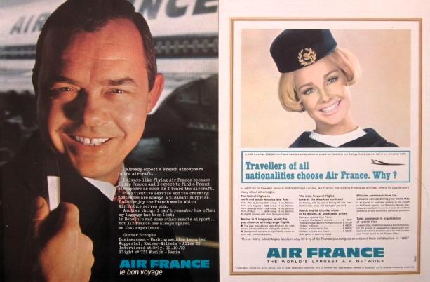 26 vintage reclames KLM Air France vliegmaatschappij 1926-86, Verzamelen, Luchtvaart en Vliegtuigspotten, Gebruikt, Overige typen