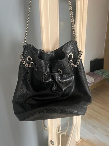Zara woman bucket bag schoudertas zwart spikes studs beschikbaar voor biedingen