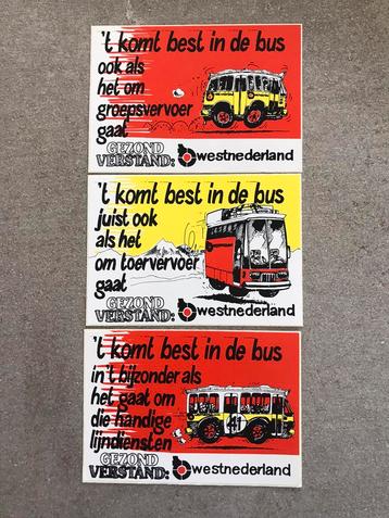 3 stickers jaren van oud Vervoersmaatschappij Westnederland  beschikbaar voor biedingen