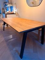 Moderne eettafel + bankje + stoelen, Huis en Inrichting, Ophalen, 100 tot 150 cm, Eikenhout, 200 cm of meer