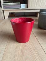 Rode plantenpot in goede staat, Tuin en Terras, Bloempotten, Ophalen, Gebruikt, Rond, Binnen