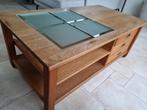 salontafel, massief eiken, Huis en Inrichting, Tafels | Salontafels, 50 tot 100 cm, Minder dan 50 cm, 100 tot 150 cm, Rechthoekig