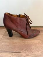 Cognac enkellaarsje - 43,5, Bruin, Lage of Enkellaarzen, Ophalen of Verzenden, Gedragen