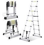 Nieuwe telescopische ladder, Doe-het-zelf en Verbouw, Ladders en Trappen, Ophalen, Nieuw, Ladder, Opvouwbaar of Inschuifbaar