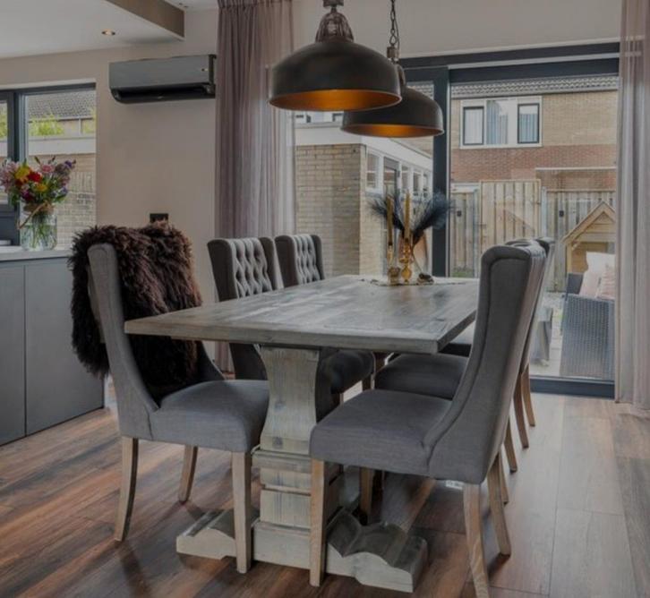 Kloostertafel, Huis en Inrichting, Tafels | Eettafels, Zo goed als nieuw, 100 tot 150 cm, 200 cm of meer, Rechthoekig, Ophalen