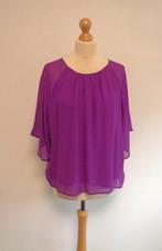 blouse Hallhuber/in zijde/viscose, Kleding | Dames, Blouses en Tunieken, Verzenden, Paars, Zo goed als nieuw, Maat 36 (S)