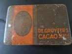 Oud cacao blik de Gruyter oranje bruin, Ophalen of Verzenden, Gebruikt, Overige, Overige merken