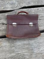 Oude aktetas leer bruin vintage retro jaren 60-70 €5, Gebruikt, Bruin, Aktetas of Boekentas, Leer