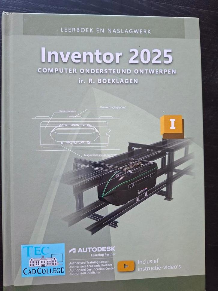 Inventor 2025 - Computer Ondersteund Ontwerpen, Boeken, Techniek, Zo goed als nieuw, Werktuigbouwkunde, Ophalen of Verzenden