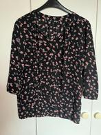Zwarte Blousr met oud rose, Kleding | Dames, Blouses en Tunieken, Verzenden, Zo goed als nieuw, Maat 42/44 (L), Zwart