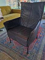 2 Montis Charley leren stoelen - Aubergine - Herstoffering, Huis en Inrichting, Fauteuils, Ophalen, Gebruikt, Minder dan 75 cm