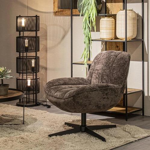 Draaifauteuil Zumba, keuze uit 4 warme kleuren., Huis en Inrichting, Fauteuils, Nieuw, Metaal, Stof, 50 tot 75 cm, 75 tot 100 cm