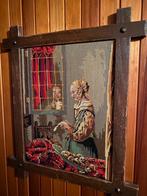 Geborduurde schilderij, Huis en Inrichting, Ophalen of Verzenden, Gebruikt, Schilderij