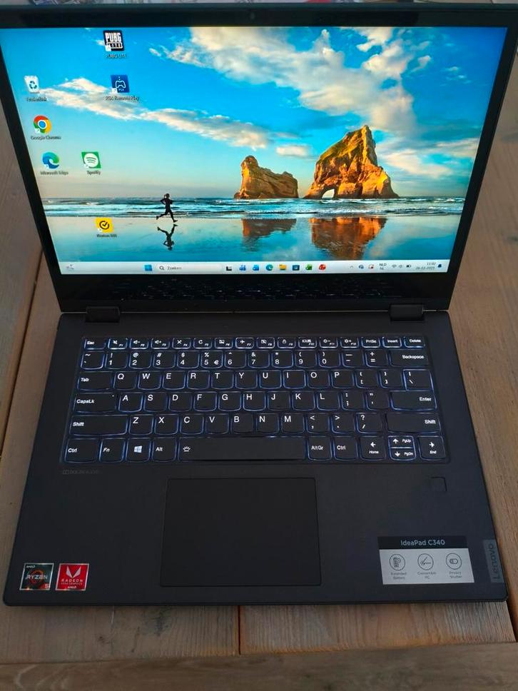 Lenovo IdeaPad C340 - Convertible Laptop, Computers en Software, Windows Laptops, Gebruikt, 14 inch, SSD, 2 tot 3 Ghz, 8 GB, Qwerty