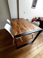 Mangohout eettafel 140x80, Ophalen, 100 tot 150 cm, 50 tot 100 cm, Zo goed als nieuw