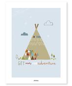 Kinderposter Muurposter Poster Tipi Indiaan Lilipinso, Ophalen of Verzenden, Nieuw, Wanddecoratie
