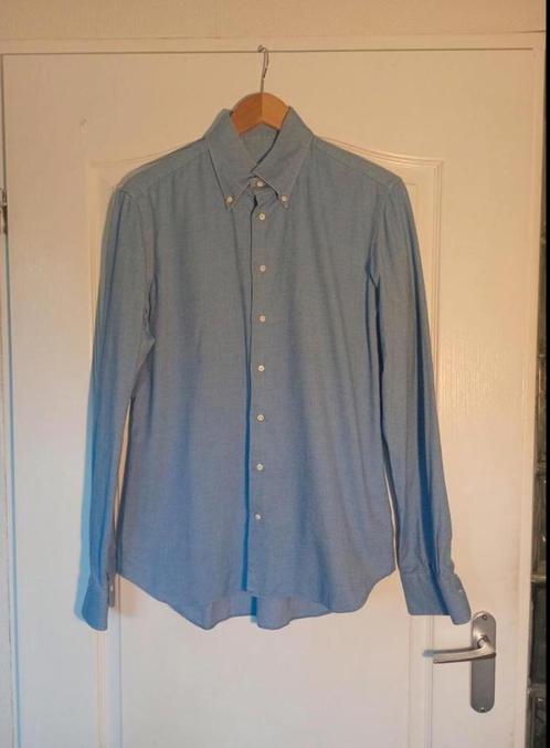 Emanuele Maffeis overhemd, Kleding | Heren, Overhemden, Zo goed als nieuw, Halswijdte 39/40 (M), Blauw, Ophalen of Verzenden